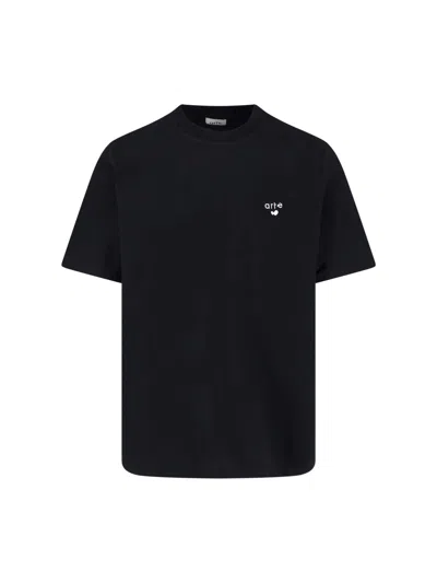 Arte "heart" Logo T-shirt In Black
