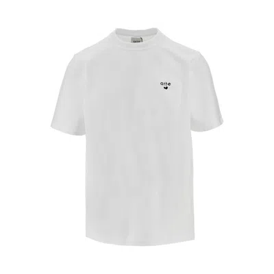 Arte 'heart Logo' Embroidery T-shirt In White