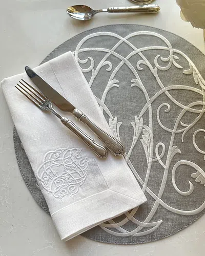 Arte Italica Baroque Embroidered Napkins, Set Of 4 In Multi