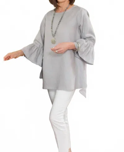 Arte Italica Bella 3/4 Sleeve Top In Grey In Gray