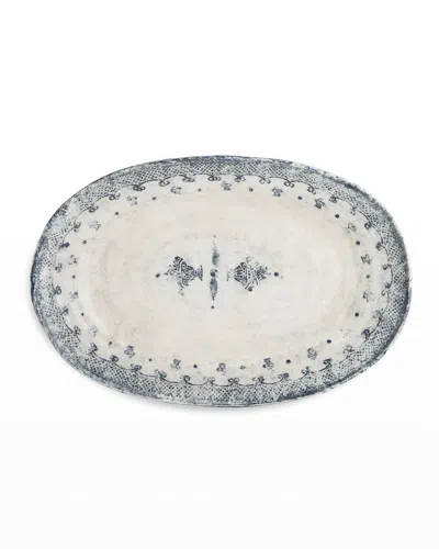 Arte Italica Burano Large Oval Platter In Blue