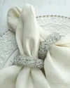 Arte Italica Crystal Napkin Rings, Set Of 4 In White