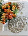Arte Italica Palermo Baroque Placemats, Set Of 4 In Bronze/white