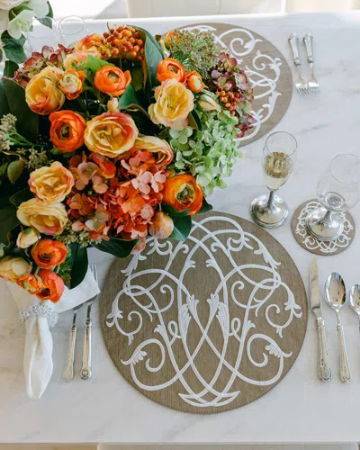 Arte Italica Palermo Baroque Placemats, Set Of 4 In Neutral