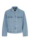 Arte Jacket Jeans Man Bird Back Jacket Bleach In Blue