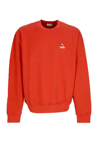 Arte Lightweight Crewneck Man Heart Crewneck Red