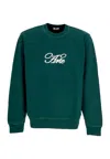 Arte Lightweight Crewneck Man Logo Crewneck Green In Green