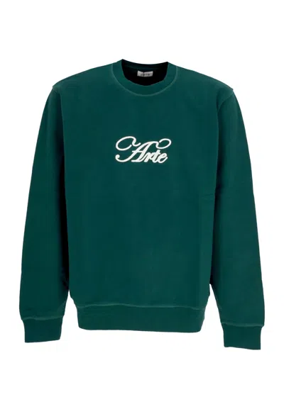 Arte Lightweight Crewneck Man Logo Crewneck Green