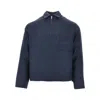 Arte Linen Qur-zip Pullover In Blue
