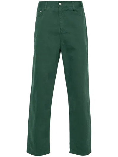 Arte Logo-embroidered Trousers In Green