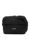 Arte Logo-lettering Messenger Bag In Black