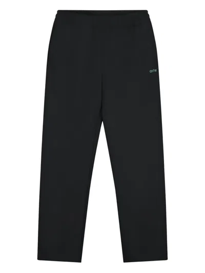Arte Logo-print Trousers In Black