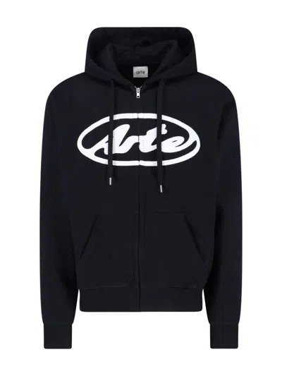 Arte Men's 100% Cotton Crewneck Sweatshirt In Black