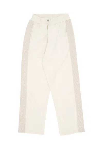 Arte Men's Braid Strip Pants Cream Pants In Neutral