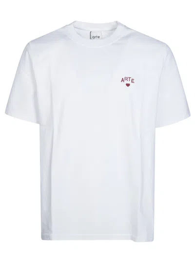Arte Men's Heart Graphic T-shirt In Bianco