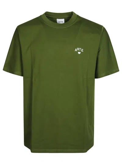 Arte Men's Heart Graphic T-shirt In Verde
