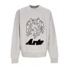 Arte Men's Lightweight Crewneck Sweatshirt Pixel Dancer Texture Emb Crewneck Grey In Grey