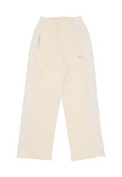 Arte Men's Lightweight Jumpsuit Flower Tape Pants Cream