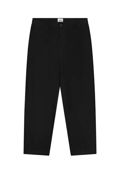 Arte Men's Long Trousers Linen Suit Pants Black