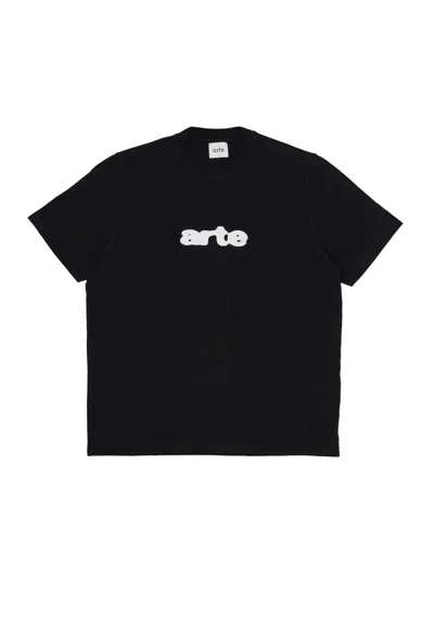 Arte Men's Shirt Blur Embroidery Tee Black