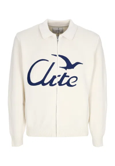 Arte Men's Sweater Bird Logo Knit Cream In Neutral