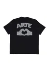 Arte Men's T-shirt Diels Stitch Tee Black In Black
