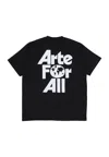 Arte Men's T-shirt Logo For All T-shirt Black In Black