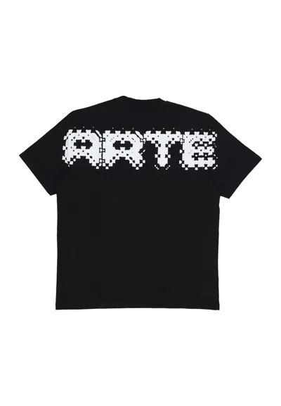 Arte Men's T-shirt Pixel Back Tee Black