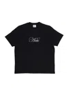 Arte Men's T-shirt Script Logo Tee Black In Black