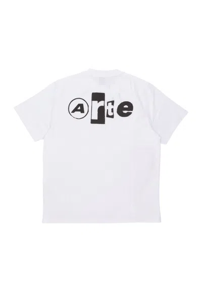 Arte Men's T-shirt Back Collage Tee White
