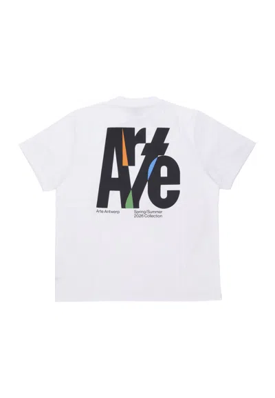 Arte Men's T-shirt Big Logo Back Tee White