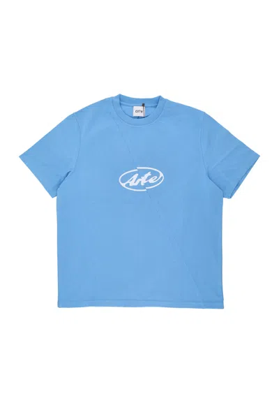 Arte Men's T-shirt Circle Logo Tee Blue