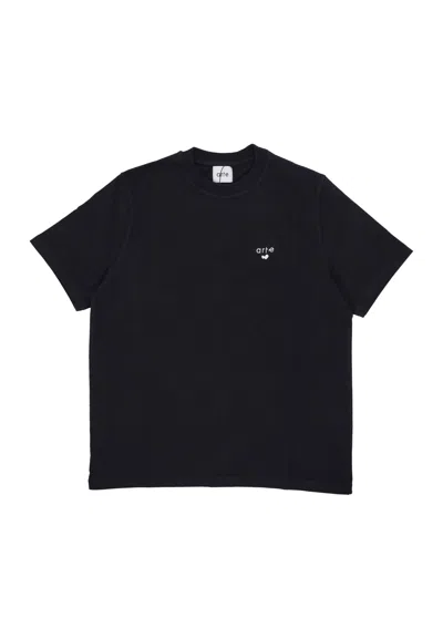 Arte Men's T-shirt Heart Logo Tee Black
