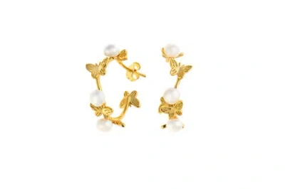 Arte Nova Jewellery Butterfly Earrings In Gray