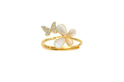 Arte Nova Jewellery Butterfly Ring In Gold