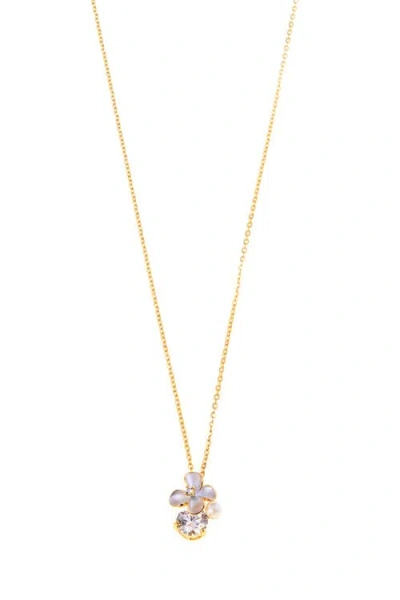 Arte Nova Jewellery Flower Necklace In Gold