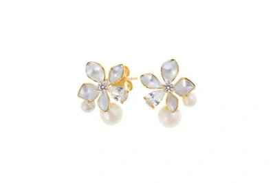 Arte Nova Jewellery Grace Earrings In White