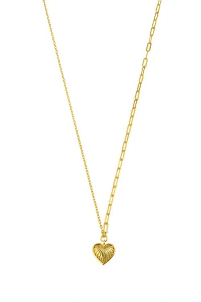 Arte Nova Jewellery Heart Necklace In Gold