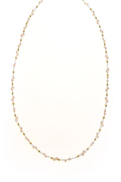 Arte Nova Jewellery Pearl Necklace In Gold