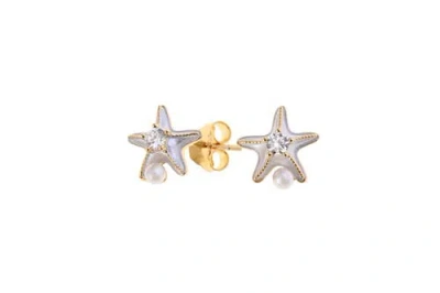 Arte Nova Jewellery Star Earrings In Pattern