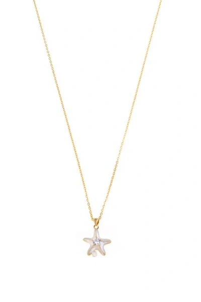 Arte Nova Jewellery Star Necklace In Gold