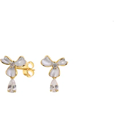 Arte Nova Jewellery Sweet Flower Earrings In White