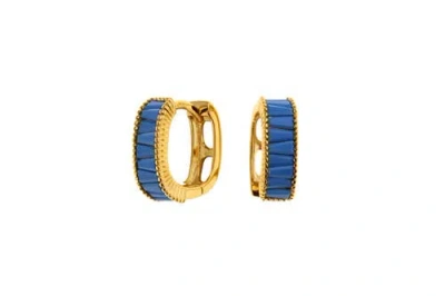 Arte Nova Jewellery Turquoise Hoops In Pattern