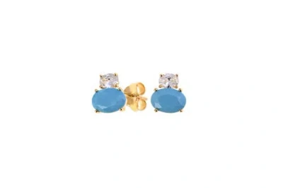 Arte Nova Jewellery Turquoise I Earrings In Metallic