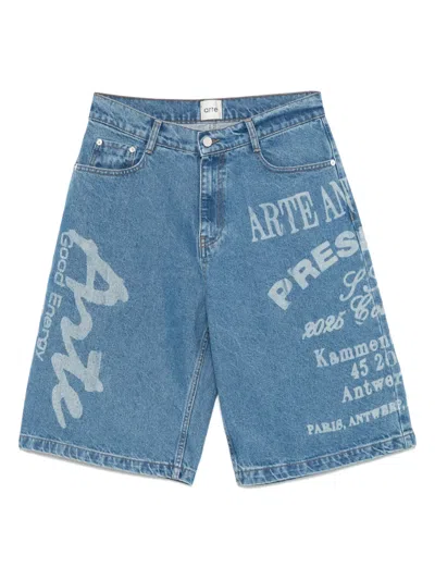 Arte Printed Shorts In Blue