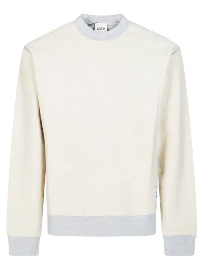Arte Reversible Label Crewneck Sweatshirt For Men In Grigio