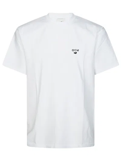 Arte Reversible Label T-shirt - Summer Essential In Bianco