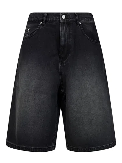 Arte Round Pocket Denim Shorts For Men In Blue