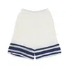 Arte Shane Knit Stripe Short Men's Shorts White In White