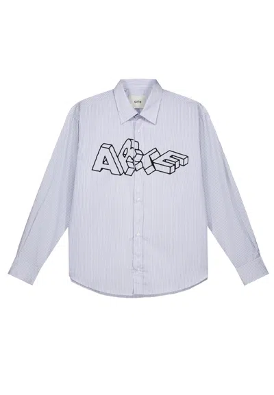 Arte Shirt Long Sleeves Logo Blocks Shirt Striped In Gray